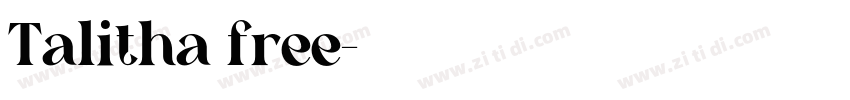 Talitha free字体转换